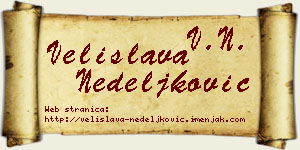 Velislava Nedeljković vizit kartica